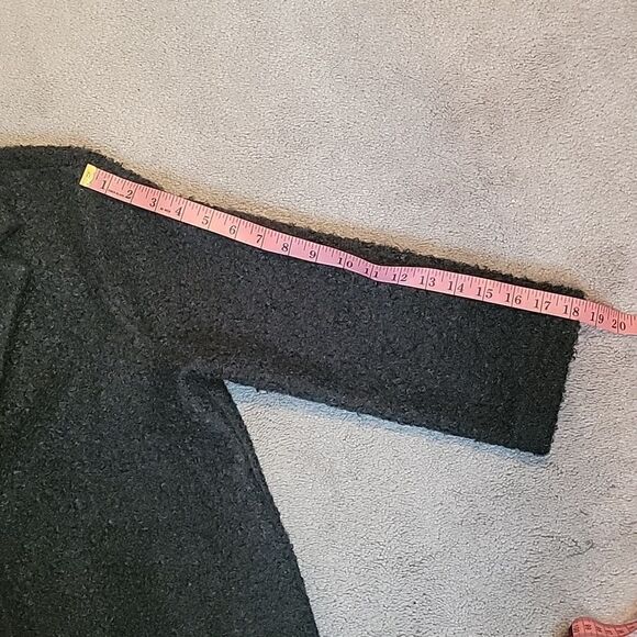 NWOT Bobeau dark green nubby knit 3/4 sleeve sweater jacket - Picture 11 of 14